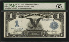 Silver Certificates

Fr. 236. 1899 $1 Silver Certificate. PMG Gem Uncirculated 65.

This note displays all the qualities one would expect for a Ge...