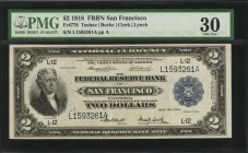Federal Reserve Bank Notes

Fr. 778. 1918 $2 Federal Reserve Bank Note. San Francisco. PMG Very Fine 30.

A battleship deuce from the San Francisc...