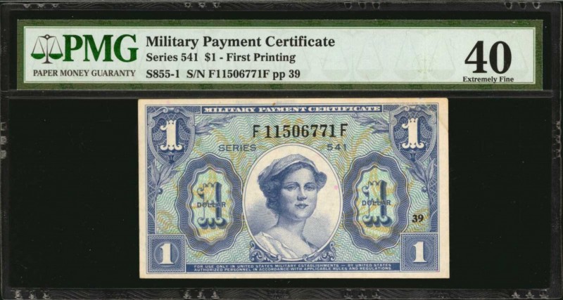 Military Payment Certificate

Military Payment Certificate. Series 541. $1. PM...