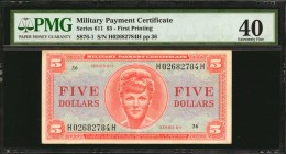 Military Payment Certificate

Military Payment Certificate. Series 611. $5. PMG Extremely Fine 40.

First printing. Found in a mid grade with attr...