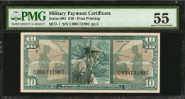 Military Payment Certificate

Military Payment Certificate. Series 681. $10. PMG About Uncirculated 55.

First printing. A Vietnam War era $10 whi...