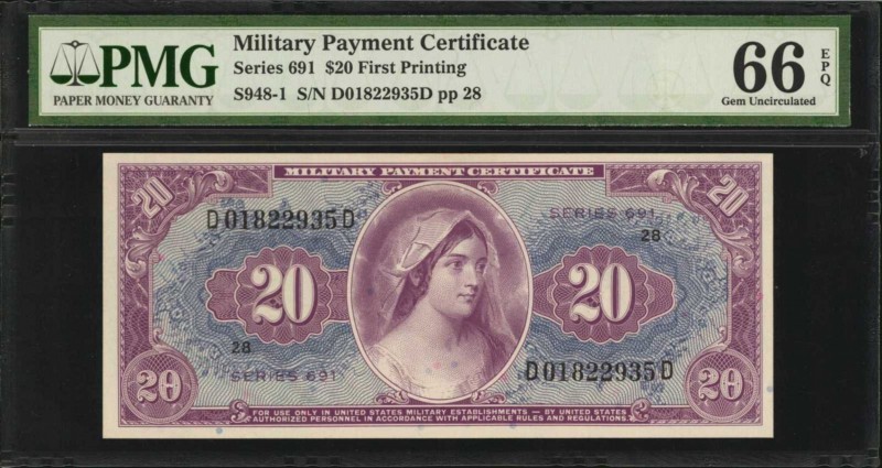 Military Payment Certificate

Military Payment Certificate. Series 691. $20. P...