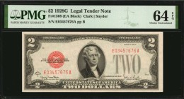 Legal Tender Notes

Fr. 1508. 1928G $2 Legal Tender Note. PMG Choice Uncirculated 64 EPQ.

Bright paper and cherry red overprints add to the appea...