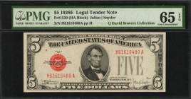Legal Tender Notes

Fr. 1530. 1928E $5 Legal Tender Note. PMG Gem Uncirculated 65 EPQ.

A lovely Gem example of this 1928E $5 Legal Tender note.
...