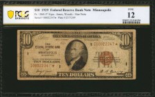 Federal Reserve Bank Notes

Fr. 1860-I*. 1929 $10 Federal Reserve Bank Star Note. Minneapolis. PCGS Banknote Very Fine 12.

An albeit well circula...