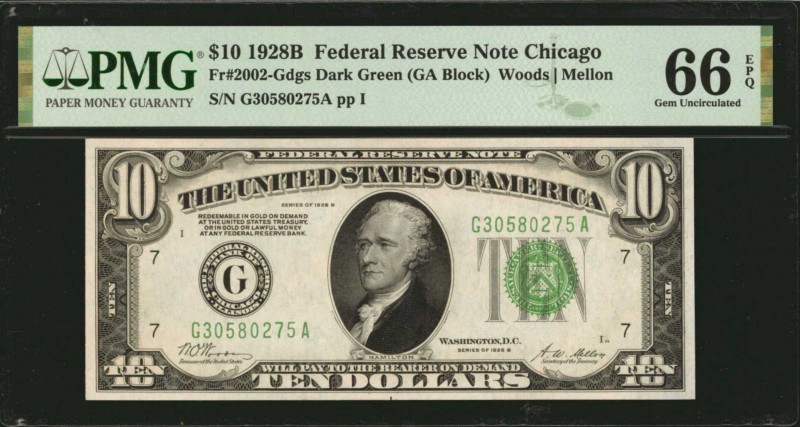 Federal Reserve Notes

Fr. 2002-Gdgs. 1928B $10 Federal Reserve Note. Chicago....