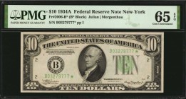 Federal Reserve Notes

Fr. 2006-B*. 1934A $10 Federal Reserve Mule Note. New York. PMG Gem Uncirculated 65 EPQ.

A lovely Gem replacement $10 from...