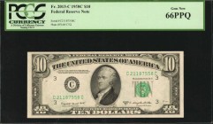 Federal Reserve Notes

Fr. 2013-C. 1950C $10 Federal Reserve Note. Philadelphia. PCGS Currency Gem New 66 PPQ.

A bright and attractive example of...