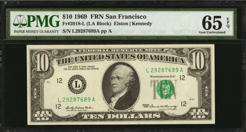 Federal Reserve Notes

Fr. 2018-L. 1969 $10 Federal Reserve Note. San Francisc...