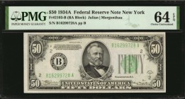 Federal Reserve Notes

Fr. 2103-B. 1934A $50 Federal Reserve Note. New York. PMG Choice Uncirculated 64 EPQ.

A nearly Gem example of this New Yor...