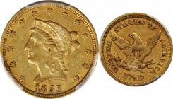 Liberty Head Quarter Eagle

Lot of (3) Philadelphia Mint Liberty Head Quarter Eagles, 1853-1890. (PCGS).

Included are: 1853 EF-45; 1878 AU-55; an...