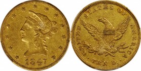 Liberty Head Eagle

1847 Liberty Head Eagle. EF-40 (PCGS).

PCGS# 8597. NGC ID: 262Z.

Estimate: $ 1000