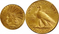 Indian Eagle

1914-D Indian Eagle. AU-53 (PCGS).

PCGS# 8876. NGC ID: 28H3.

Estimate: $ 900