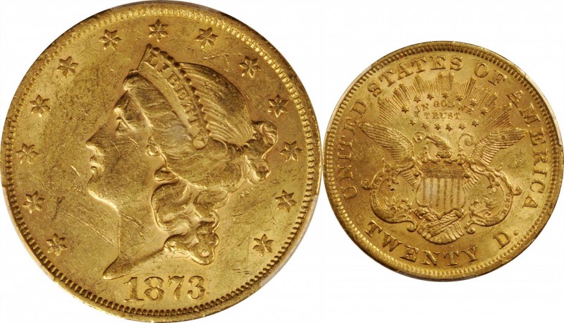 Liberty Head Double Eagle

1873 Liberty Head Double Eagle. Open 3. AU-55 (PCGS...