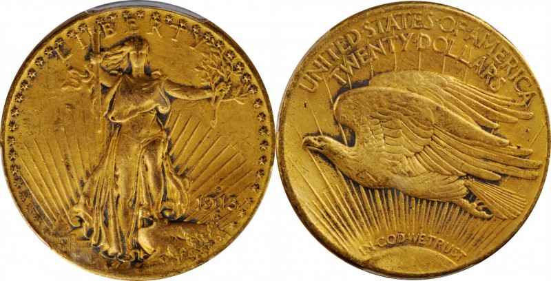 Saint-Gaudens Double Eagle

1913-S Saint-Gaudens Double Eagle. VF Details--Har...