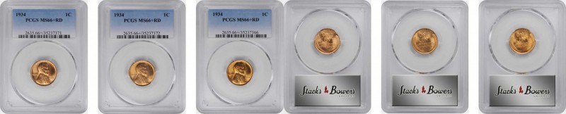 Lincoln Cent

Lot of (3) 1934 Lincoln Cents. MS-66+ RD (PCGS).

PCGS# 2635. ...