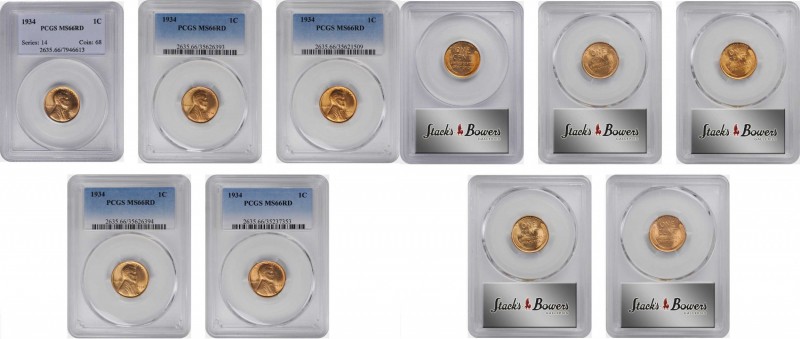 Lincoln Cent

Lot of (5) 1934 Lincoln Cents. MS-66 RD (PCGS).

PCGS# 2635. N...