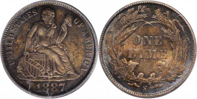 Liberty Seated Dime

1887-S Liberty Seated Dime. MS-64 (PCGS). CAC.

PCGS# 4...