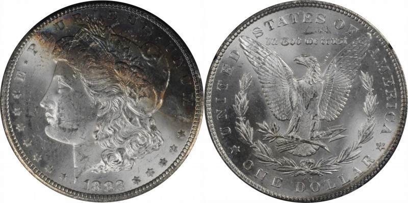 Morgan Silver Dollar

1882-CC GSA Morgan Silver Dollar. Mint State (Uncertifie...