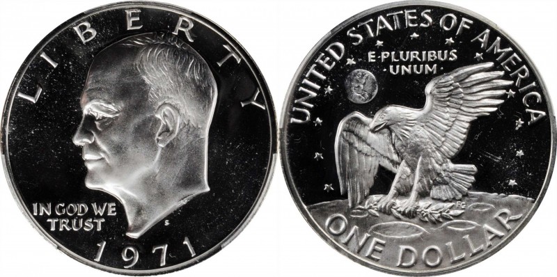 Eisenhower Dollar

1971-S Eisenhower Dollar. Silver Clad. Doubled Die Obverse....