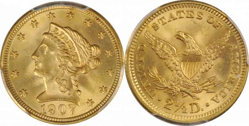 Liberty Head Quarter Eagle

1907 Liberty Head Quarter Eagle. MS-65 (PCGS).

...