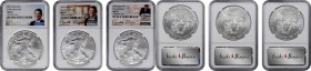 Silver Eagle

Lot of (3) Silver Eagles, 2016-2018. MS-70 (NGC).

Included are: 2016 Early Releases, Roland Reagan Label; 2018 First Day of Issue, ...