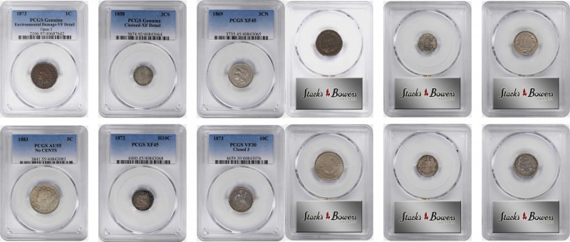 Miscellaneous U.S. Coins

Lot of (6) 19th Century Type Coins. (PCGS).

Inclu...