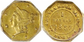 California Small Denomination Gold

1853-DERI Octagonal $1. BG-523. Rarity-5. Liberty Head. AU-58 (PCGS).

PCGS# 10500. NGC ID: 2BLM.

Estimate:...
