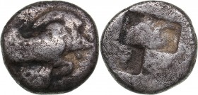 Ionia - Klazomenai AR Diobol - (circa 480-400 BC)
1.00 g. 9mm. F- Forepart of a winged boar to right.