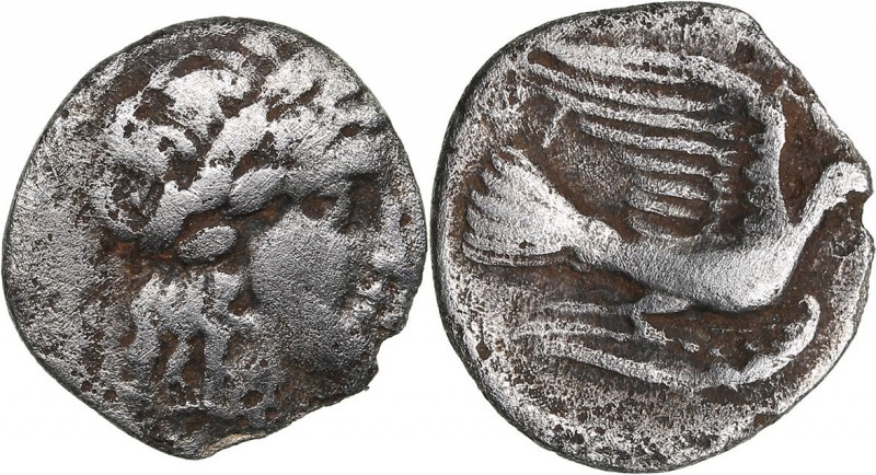 Sikyonia - Sikyon AR Obol (circa 370-330 BC)
0.73 g. 12mm. F/VF Laureate head o...