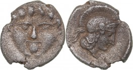 Pisidia - Selge AR Obol - (circa 350-300 BC)
0.95 g. 11mm. VF+/VF+ Facing Gorgoneion / Helmeted head of Athena to right.