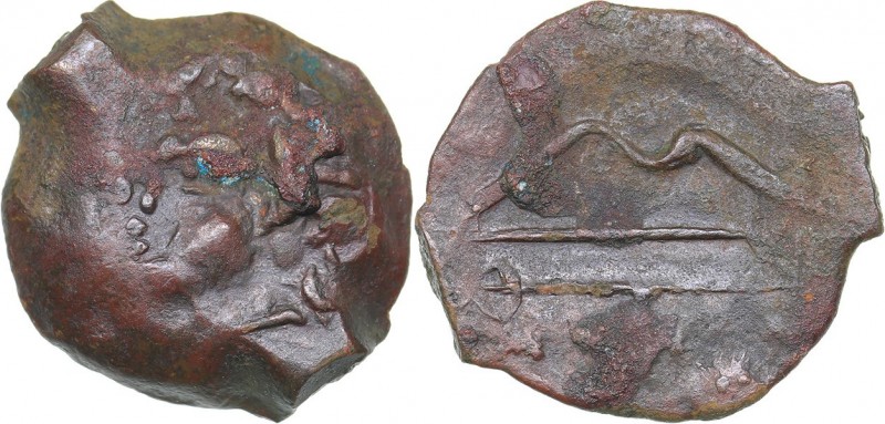Bosporus Kingdom, Pantikapaion Æ obol (Ca. 275-245 BC)
2.63 g. 16mm. AU/AU Peri...