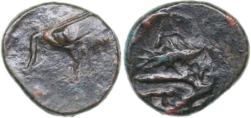 Bosporus Kingdom, Pantikapaion. Æ chalkon Ca. 150-140 B.C.
1.61 g. 13mm. XF/XF ...