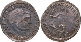 Roman Empire - Thessalonica Æ follis 316-7 - Constantine I 307-337 AD
2.97 g. 24mm. VF/XF IMP C CONSTANTINVS PF AVG, Bust of emperor righ/ IOVI CONSE...