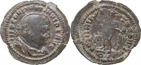 Roman Empire Æ follis - Constantine I 307-337 AD
2.88 g. 23mm. F/F Bust of emperor righ/ Jupiter standing left.