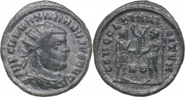 Roman Empire Radiate Æ follis - Maximianus Herculius 286-305 AD
2.78 g. 22mm. F/F IMP C M A MAXIMIANVS P F AVG, Bust of emperor righ/ CONCORDIA MILIT...