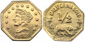 USA 1/2 dollar 1852 california gold
0.34 g. UNC/UNC Forgery!