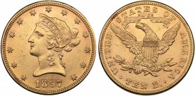 USA 10 dollars 1897
16.70 g. XF+/AU Mint luster. KM# 102.