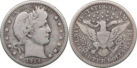 USA quarter dollar 1914
6.06 g. F/F-