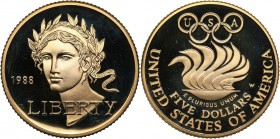 USA 5 dollars 1988 Seoul Olympics
8.35 g. PROOF KM# 223