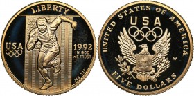 USA 5 dollars 1992 Barceona Olympics
8.35 g. PROOF KM# 235