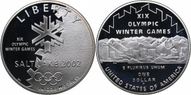USA 1 dollar 2002 - Olympics Salt Lake 2002
27.48 g. PROOF