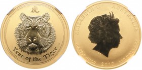 Australia 100 dollars 2010 P Year of the Tiger NCC MS 67
Gold. KM# 1323. Minted only 6000 pc.