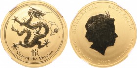 Australia 100 dollars 2012 P Year of the Dragon NCC MS 68
Gold. KM# 1674. Minted only 3000 pc.