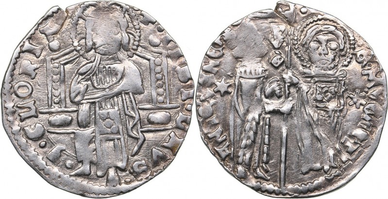 Italy - Venice grosz Antonio Venier (1382-1400)
1.78 g. 20mm. XF/XF The Doge on...