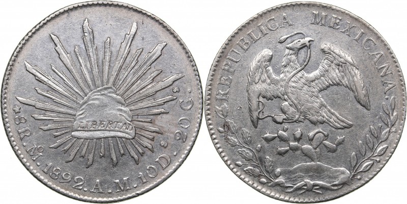 Mexico 8 reales ND1892
27.07 g. XF/XF KM# 377.9