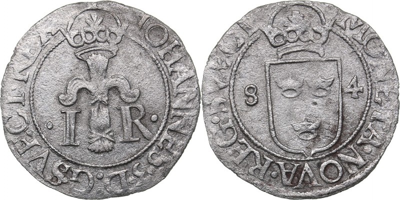 Sweden 1/2 öre 1584 - Johan III (1568-1592)
1.35 g. VF/VF Ag. SM# 93.