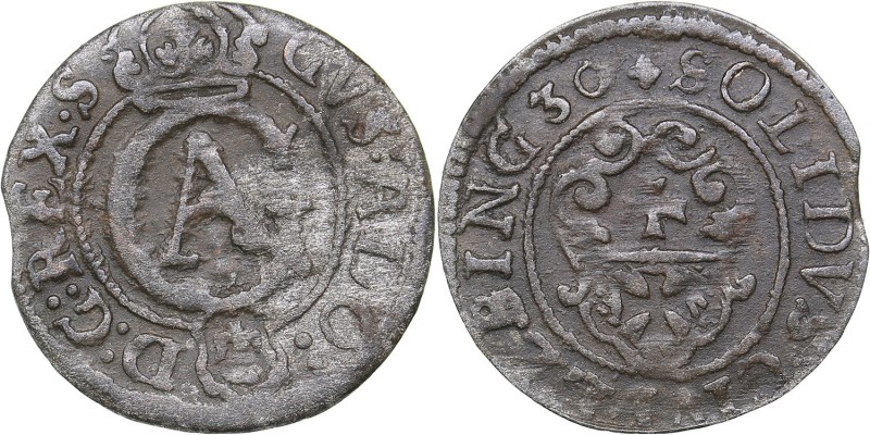 Sweden - Elbing solidus 1630 - Gustav II Adolf (1611-1632)
0.59 g. VF/VF SB 33.