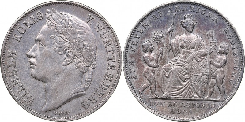 Germany - Württemberg Taler 1841
10.62 g. AU/AU Mint luster.