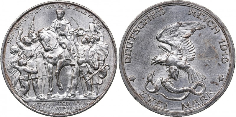 Germany - Prussia 2 mark 1913 A
11.12 g. AU/AU